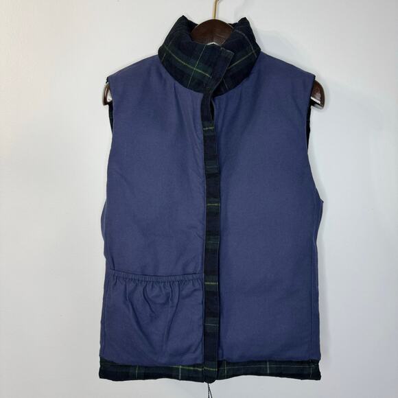 Vineyard Vines Performance Green Plaid Tartan Puffer Full Vest Men's S Preppy - Picture 8 of 12
